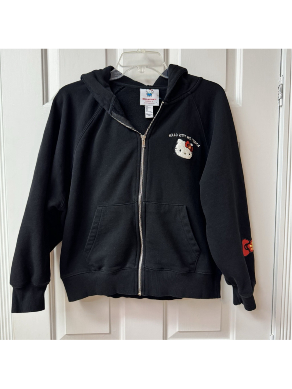 Rare Hello Kitty x Forever 21 Black Lunar New Year Hoodie Sweatshirt Sz Small